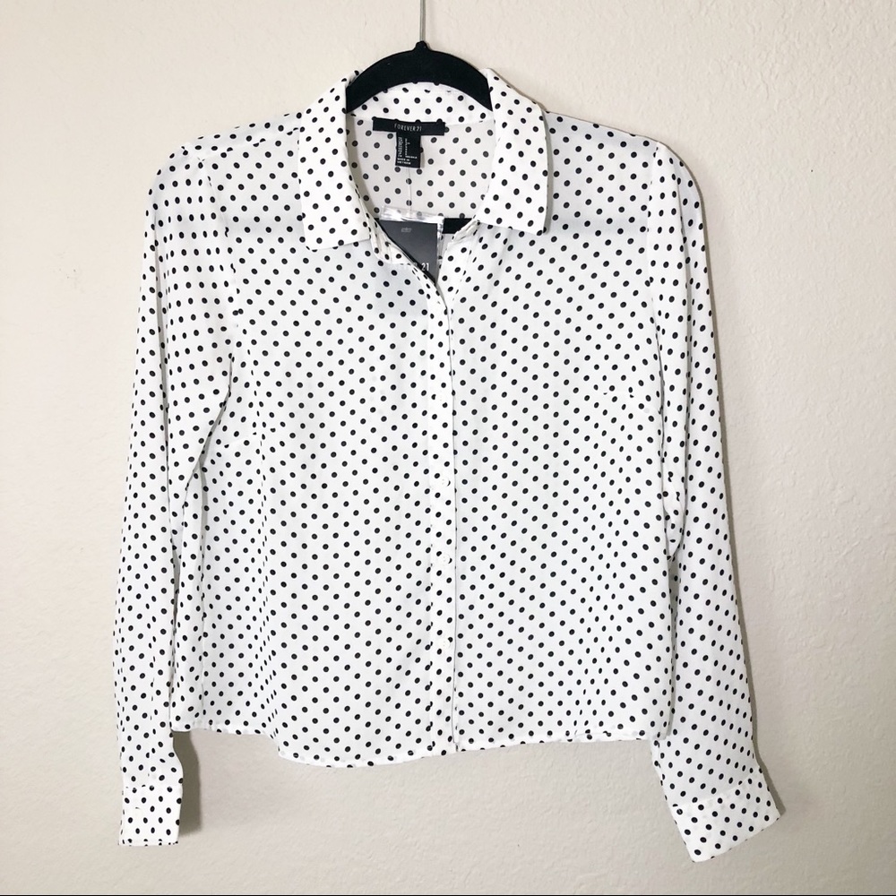 Forever 21 | Black and White Polka Dot Blouse